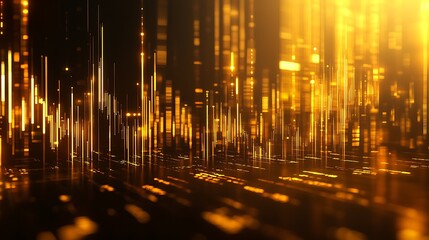 Abstract Golden Waves