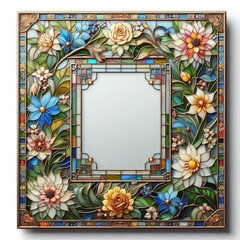 frame with flowers