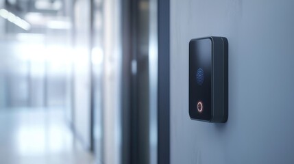 Naklejka premium Modern Access Control System on Office Wall