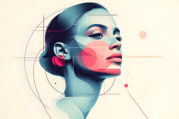 a woman  vector art