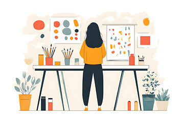 girl in the art room