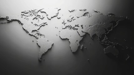 Embossed Metal World Map: A Global Perspective