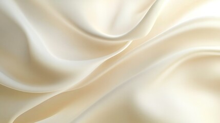 Fototapeta premium Soft, Flowing Cream Fabric Texture - Abstract Background
