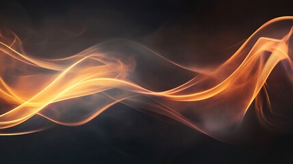 Fototapeta premium Abstract glowing curved lines shifting in a wave pattern across the screen