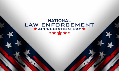 Law Enforcement Appreciation Day , Vektor background banner .