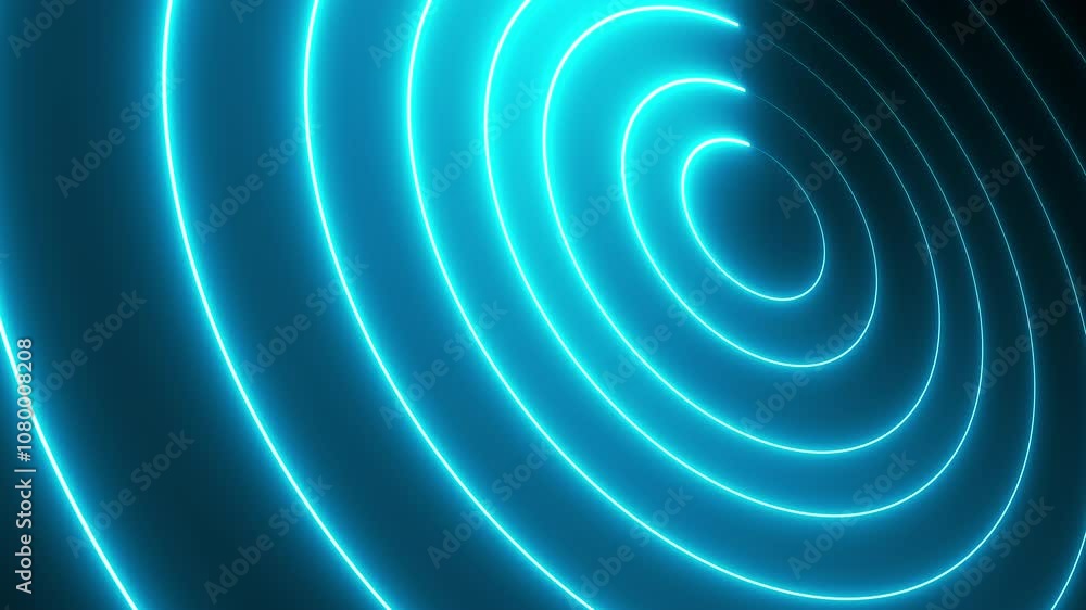 Poster abstract glowing neon circle background. computer generated 3d render