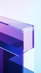 Fototapeta premium Futuristic Multi-Layered Glass and Acrylic Design with Hues
