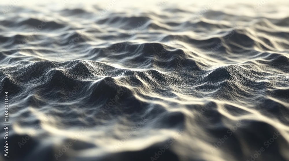 Aufkleber abstract depiction of ocean waves with soft textures and light.