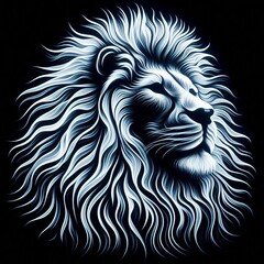 Lion Luminogram A luminogram of a lion with the light creating a