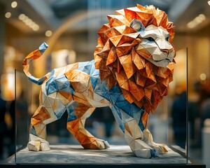 Origami - Folding paper in the shape of Leo Zodiac (born between Jul 23 – Aug 22) The message is that even though it is just paper, if you try your best, it can lift you up on a pedestal gracefully.