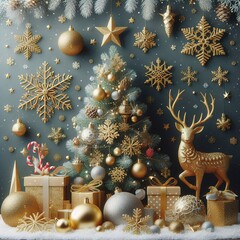 christmas background with christmas tree