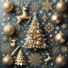 christmas background with christmas tree