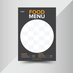 Modern and creative food menu desig