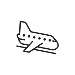 Arrival icon outline set sign