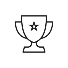 Award icon outline set sign