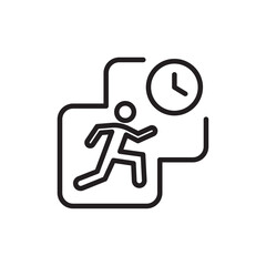 Busy icon outline set sign