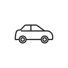 Car icon outline set sign