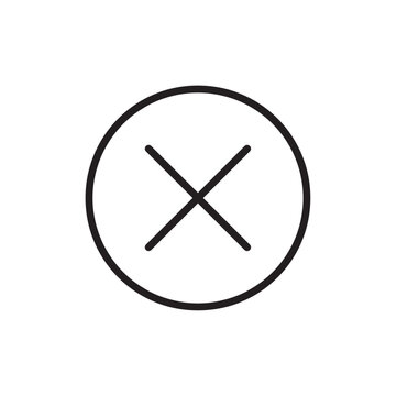 recommend clip art: Cancel icon outline set sign