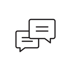 Chat icon outline set sign