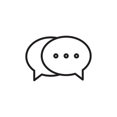 Chat icon outline set sign