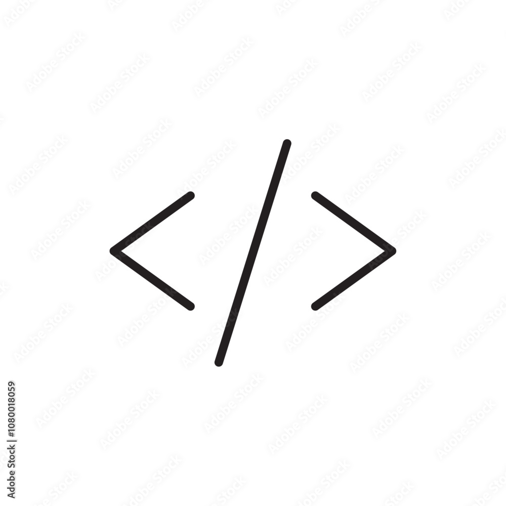Poster code icon outline set sign