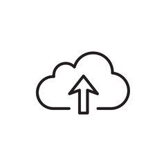 Cloud upload icon outline set sign