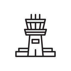 Control Tower icon outline set sign