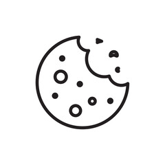 Cookie icon outline set sign
