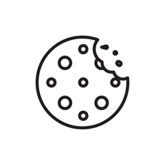 Cookie icon outline set sign
