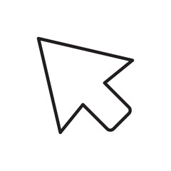 Cursor arrow icon outline set sign