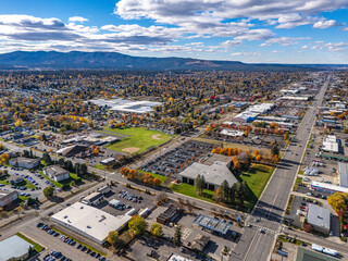 spokane valley sprague avenue aerial view