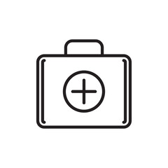 Obraz premium Doctor bag icon outline set sign