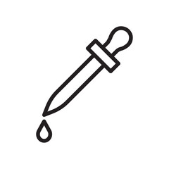 Dropper icon outline set sign