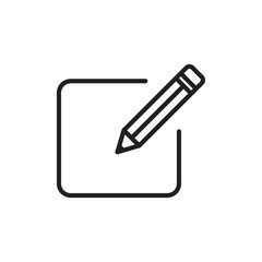 Edit button icon outline set sign