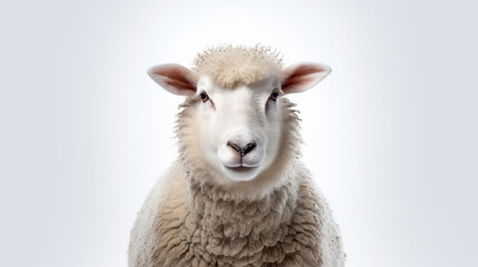 Naklejka premium Sheep Against a Soft Background, Perfect for Animal Lovers and Nature Themes