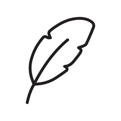 Feather icon outline set sign