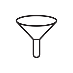 Funnel icon outline set sign