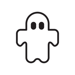 Ghost icon outline set sign