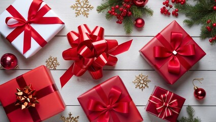 Christmas background with gift boxes for Christmas, generated ai