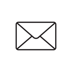 Mail icon outline set sign