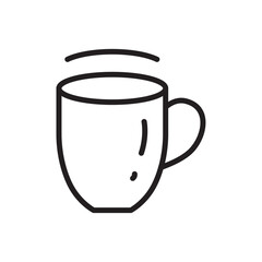 Mug icon outline set sign