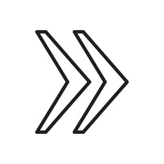 Next arrow icon outline set sign