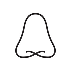 Nose icon outline set sign