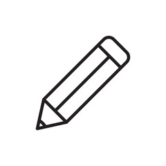 Pencil icon outline set sign