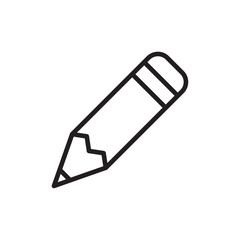 Pencil icon outline set sign