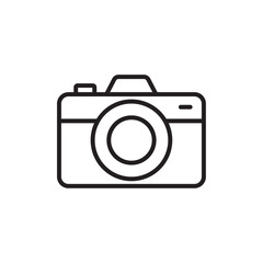 Photo Camera icon outline set sign