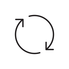 Reset icon outline set sign