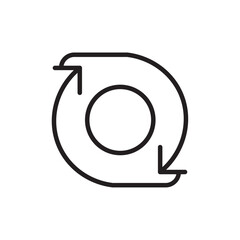 Repeat icon outline set sign