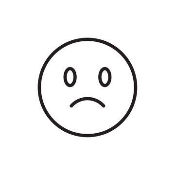 recommend clip art: Sad icon outline set sign