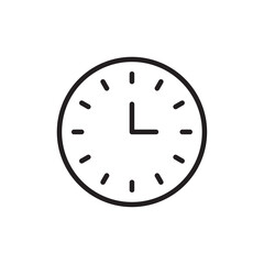 Time icon outline set sign